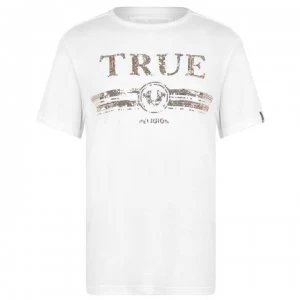 image of True Religion Sequin T Shirt - White