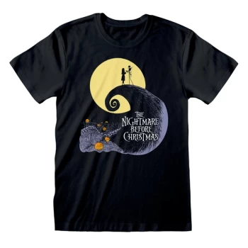 Image of Nightmare Before Christmas - Silhouette Unisex Large T-Shirt - Black