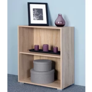 Image of Bookcase Vela Oak 77x60x31cm 2 Tiers