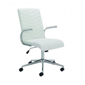 image of Arista Tarragona Leather Look Chair White CH0789WH