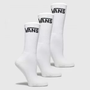Image of Vans White Kids Classic Crew 3pk