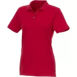 image of Elevate Womens/Ladies Beryl Short Sleeve Organic Polo Shirt (M) (Red)