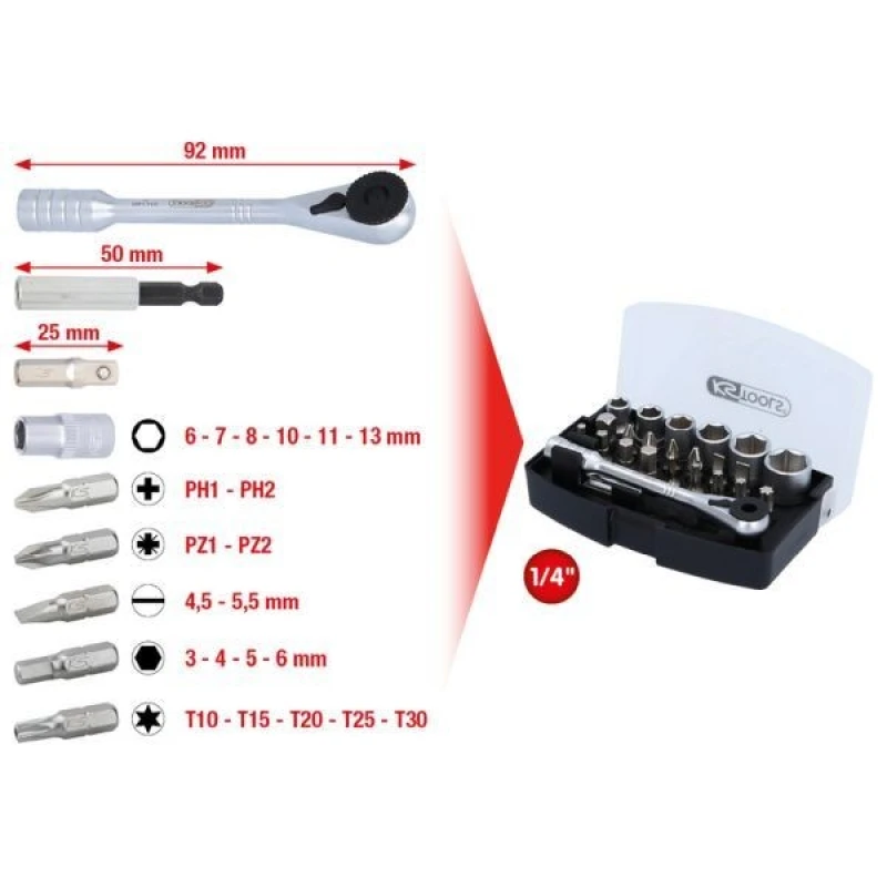 Image of Screwdriver Bits Set KS TOOLS 911.2010