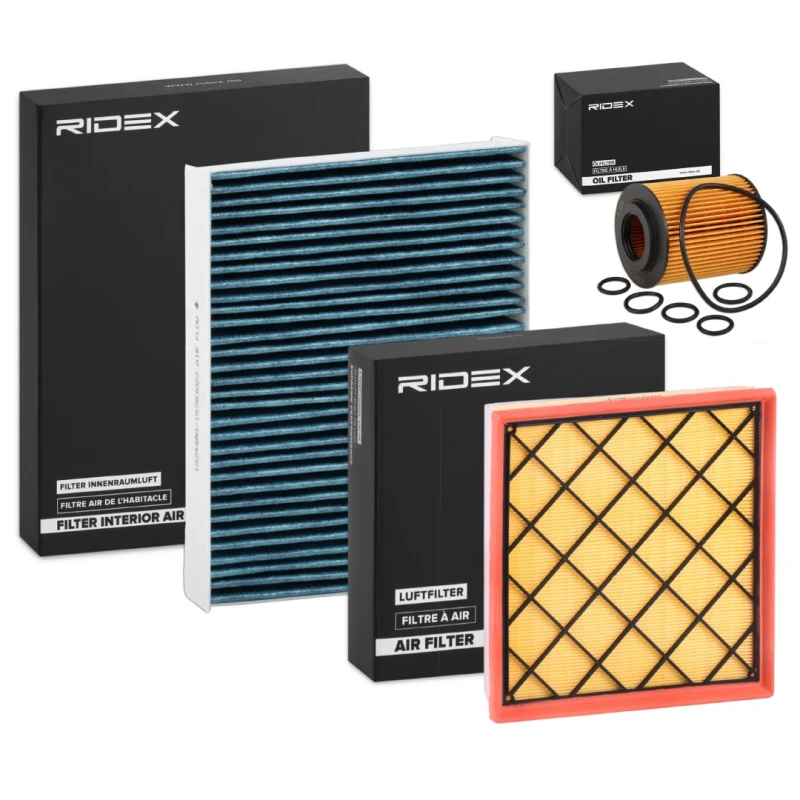 Image of RIDEX 4055F20339 Filter Set with gaskets/seals, with pre-filter Filter Set (4055)