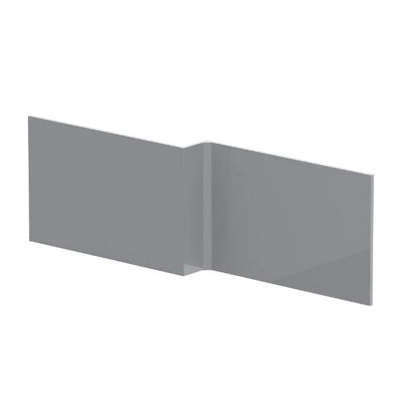 Image of NUIE Nuie - Square Shower Bath Front Panel 520mm h x 1700mm w - Anthracite Woodgrain MPD535N