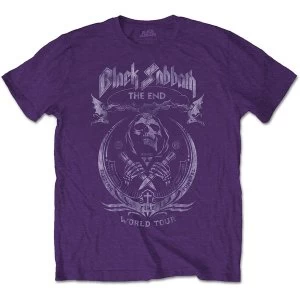 Image of Black Sabbath - The End Mushroom Cloud Unisex Large T-Shirt - Purple
