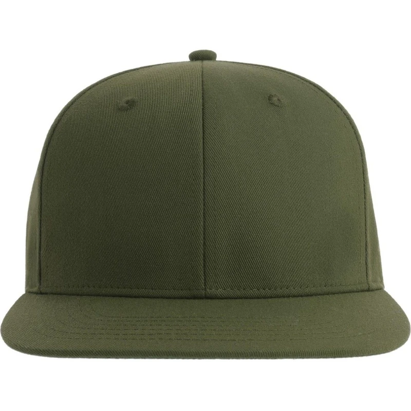 Image of Atlantis Atlantis Men James 6 Panel Polyester Snapback Cap in Olive Olive One Size Male 5063750269849