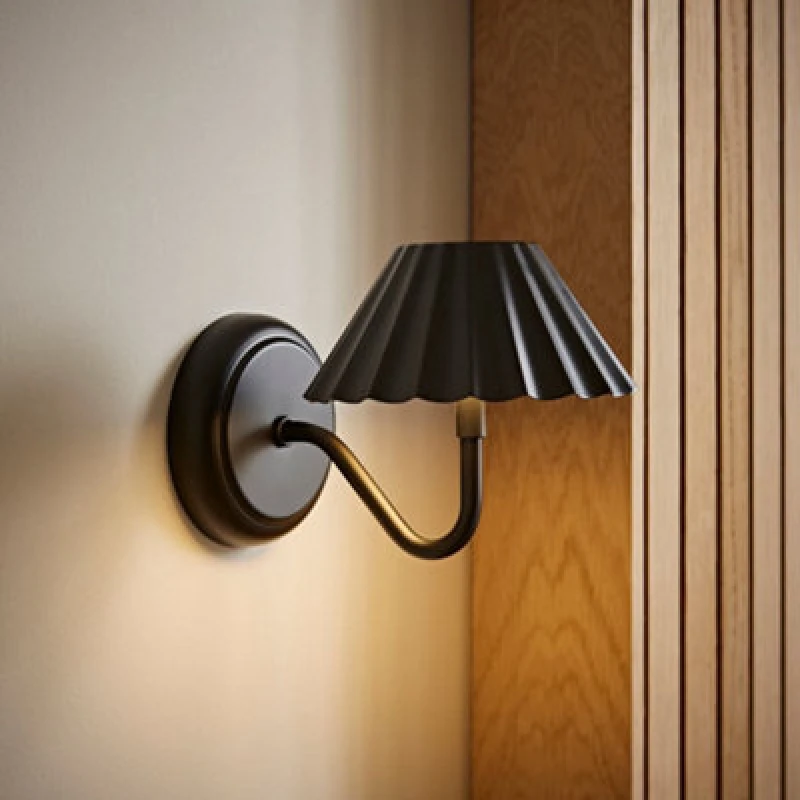 Image of Valuelights Avery Matte Black Portable Rechargeable Wall Light