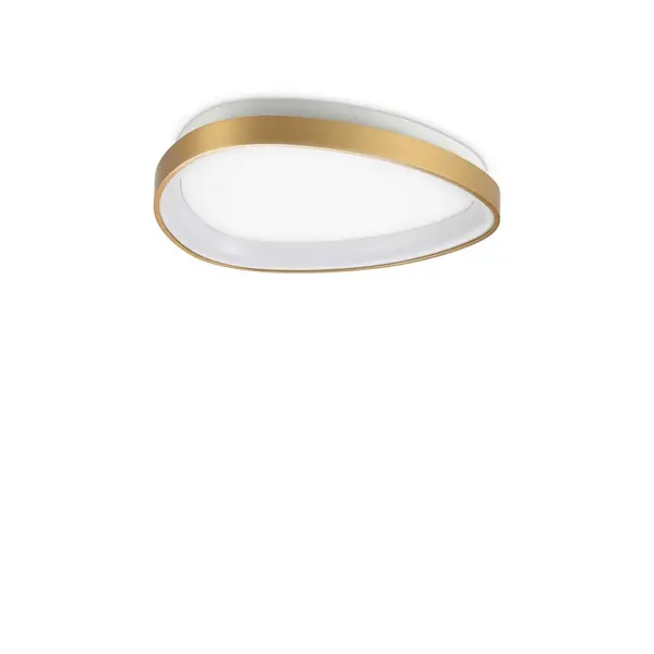 Image of Gemini 42cm ON-OFF Integrated LED Semi Flush Light Brass 3000Lm 3000K