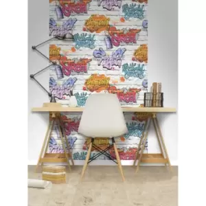 Image of Muriva Street Style Wallpaper, Multi-coloured