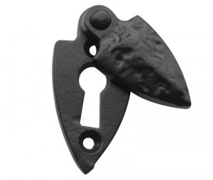 Image of LocksOnline Black Antique Shield Covered Escutcheon