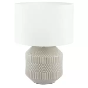 Image of Geo Textured Ceramic Table Lamp