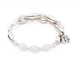 Image of Chrysalis Gaia Fire Whtie Wrap Bangle JEWEL CRBW0003SPWHIT