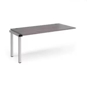 image of Connex add on unit single 1600mm x 800mm - silver frame and grey oak top