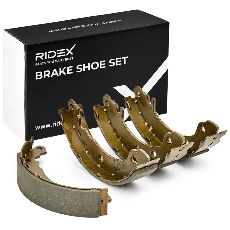 Image of RIDEX 70B0031 Brake Shoes Rear Axle, Ø: 203mm Brake Shoe Set (70)