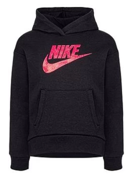 Image of Boys, Nike Younger Futura Fleece Hoodie - Black, Size 3-4 Years