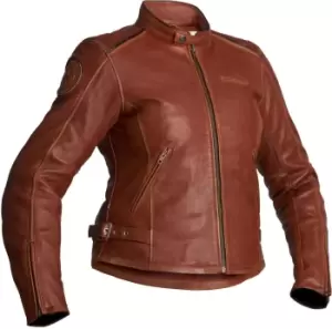 Image of Halvarssons Nyvall Ladies Motorcycle Leather Jacket, brown, Size 38 for Women, brown, Size 38 for Women