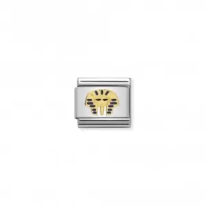 Image of Nomination Composable Classic Gold Head Of Pharaoh Link 030262/15