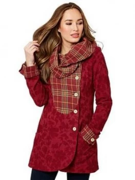 Image of Joe Browns Quirky Hooded Jacket, Red, Size 12, Women