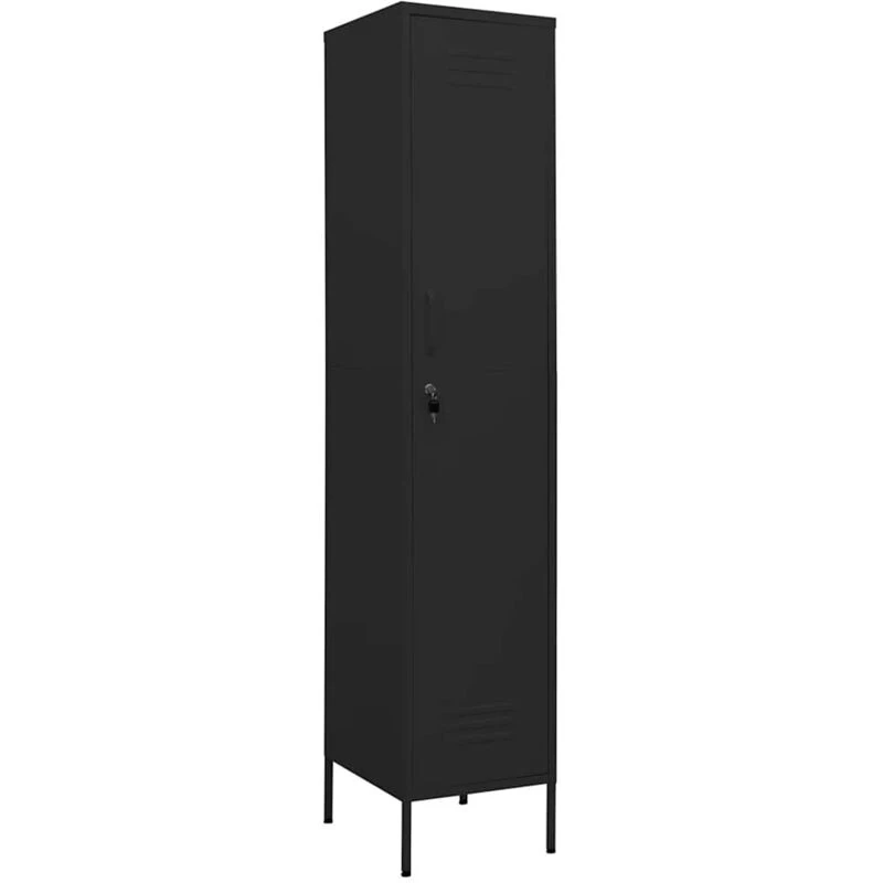 Image of VIDAXL Locker Cabinet Black 35x46x180cm Steel vidaXL 8720286565711
