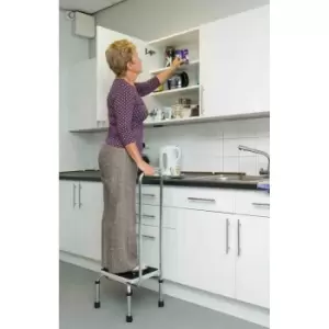 Image of Nrs Healthcare Step Stool With Hand Rail - White