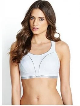 Image of Shock Absorber Run Sports Bra, White/Silver, Size 38, Women
