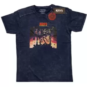 Image of KISS - Destroyer Unisex XX-Large Snow Wash T-Shirt - Blue
