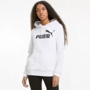 PUMA Essentials Logo Womens Hoodie, White, size Medium, Clothing