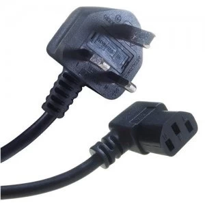 Image of Connekt Gear IEC C13 90 Degree to UK Plug Kettle Lead - 5 Meter
