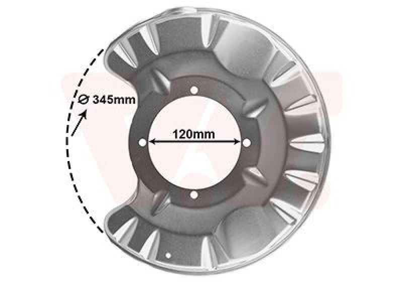 Image of VAN WEZEL Brake disc backing plate VAN WEZEL 3069373