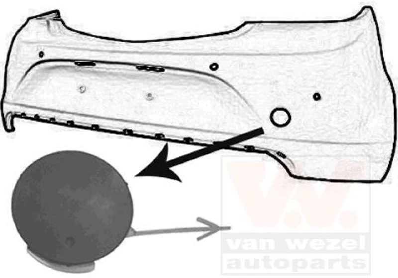 Image of VAN WEZEL Tow hook cover VAN WEZEL 3852557