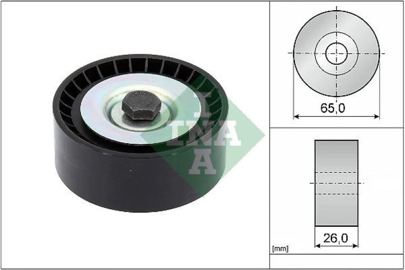 Image of Deflection / guide pulley, V-ribbed belt INA 532 0916 10