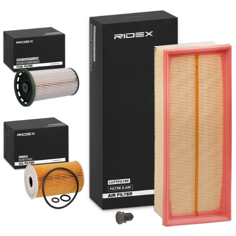 Image of RIDEX 4055F9284 Filter Set with gaskets/seals, with seal ring Filter Set (4055)