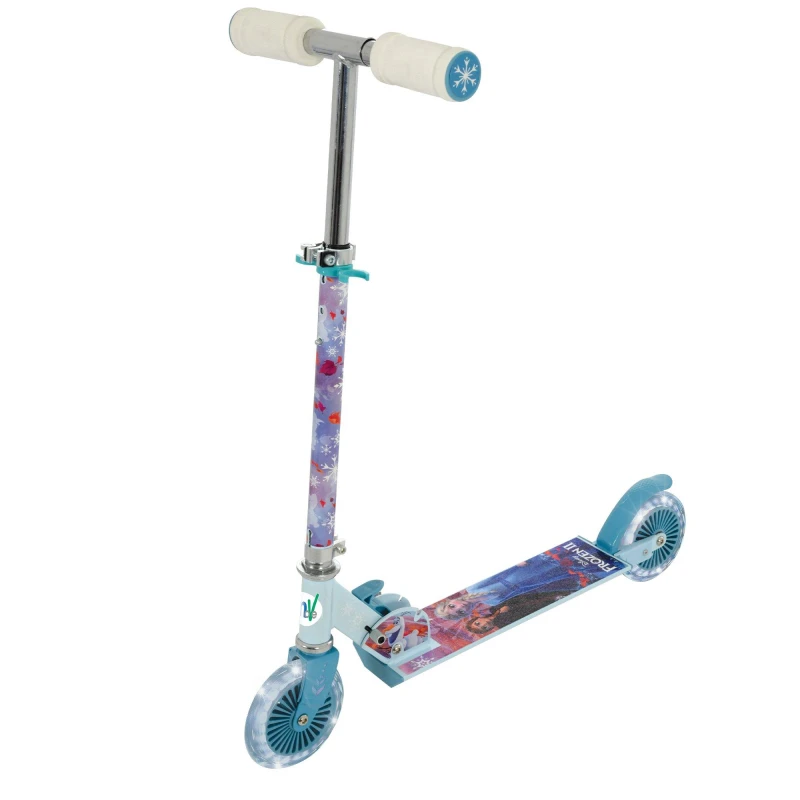 Image of Frozen 2 Folding Scooter with Light Up Wheels Multicoloured unisex 0