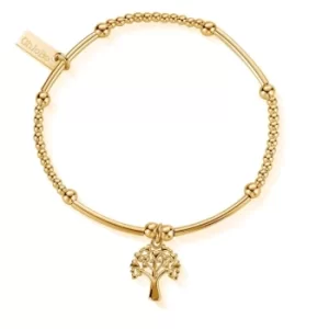 image of ChloBo GBCM775 Women&apos;s Gold Tone Mini Heart Tree Of Life Bracelet