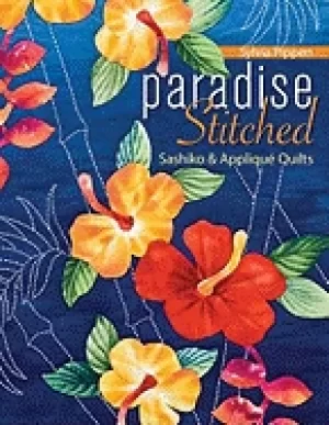 Image of paradise stitched sashiko and applique quilts