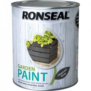 Image of Ronseal General Purpose Garden Paint Charcoal 750ml