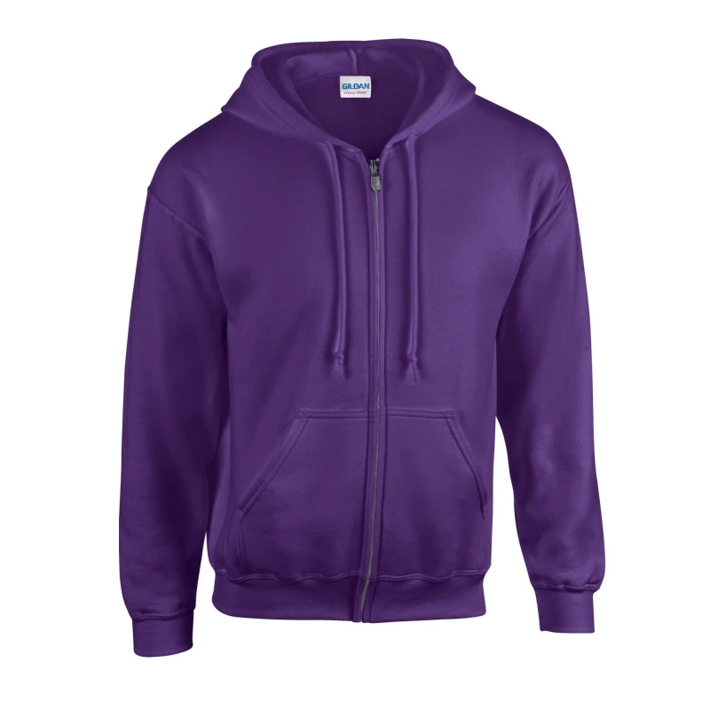 Image of Gildan Heavy Blend Full Zip Full Zip Hoodie in Purple Size: XL Purple Unisex XL