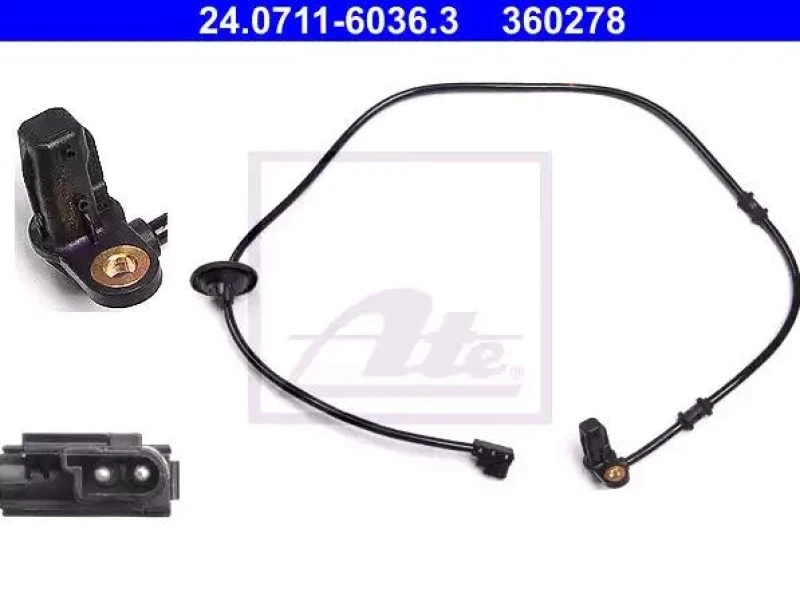 Image of ATE 24.0711-6036.3 ABS Sensor Sensor,wheel speed (412)