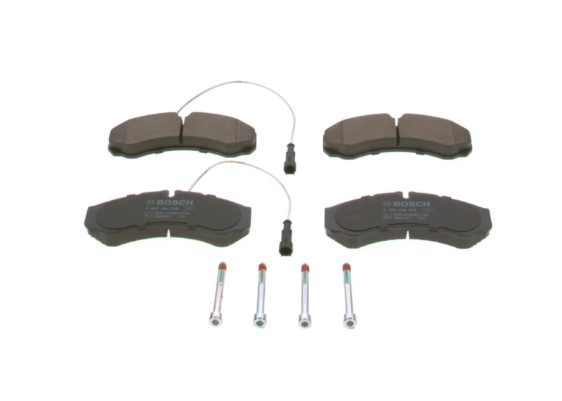 Image of RIDEX 402B1260 Brake pad set Rear Axle, prepared for wear warning indicator, with accessories, with anti-squeak plate Brake Pad Set,disc brake (402)