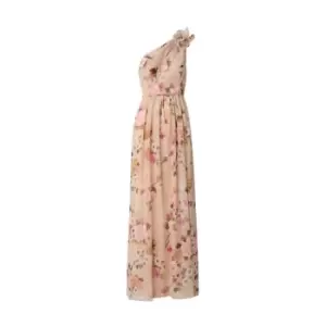 Image of Adrianna Papell One Shoulder Chiffon Gown - Multi