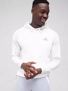 Image of adidas Melange Hoodie - White/Grey Size L, Men