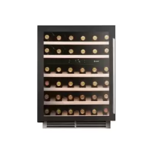 image of Caple Sense 46 Bottle Dual Zone Under Counter Freestanding Wine Cabinet - Black