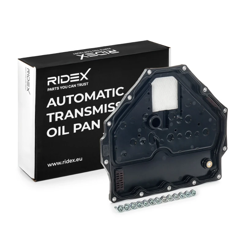 Image of RIDEX 3105O0017 Oil Pan, automatic transmission with bolts/screws, with gasket/seal Oil Pan,automatic transmission (3105)