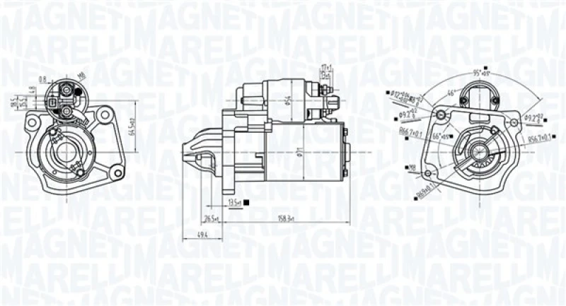Image of MAGNETI MARELLI Starter motor MAGNETI MARELLI 063726281010