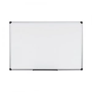 image of Bi-Office Maya Magnetic Whiteboard with Grey Plastic Frame 2400 x 1200 mm