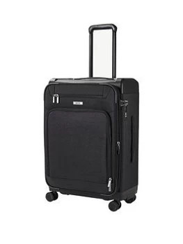 image of Rock Luggage Parker TJD7H 8 Wheel Medium Black Suitcase