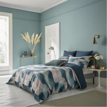 image of Harlequin Oscillation 200TC Cotton Duvet Cover - Blue