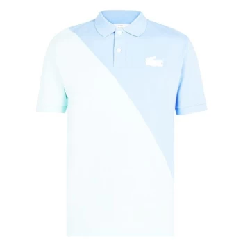 Lacoste Diagonal Colour Block Polo Shirt - Blue