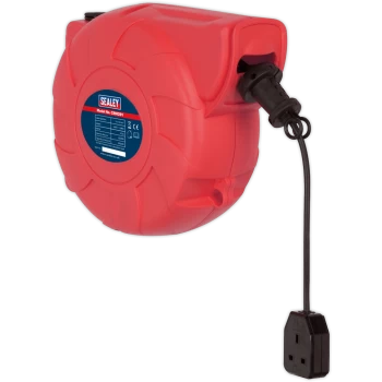 image of Sealey Wall Mounted Auto Cable Extension Reel 25m